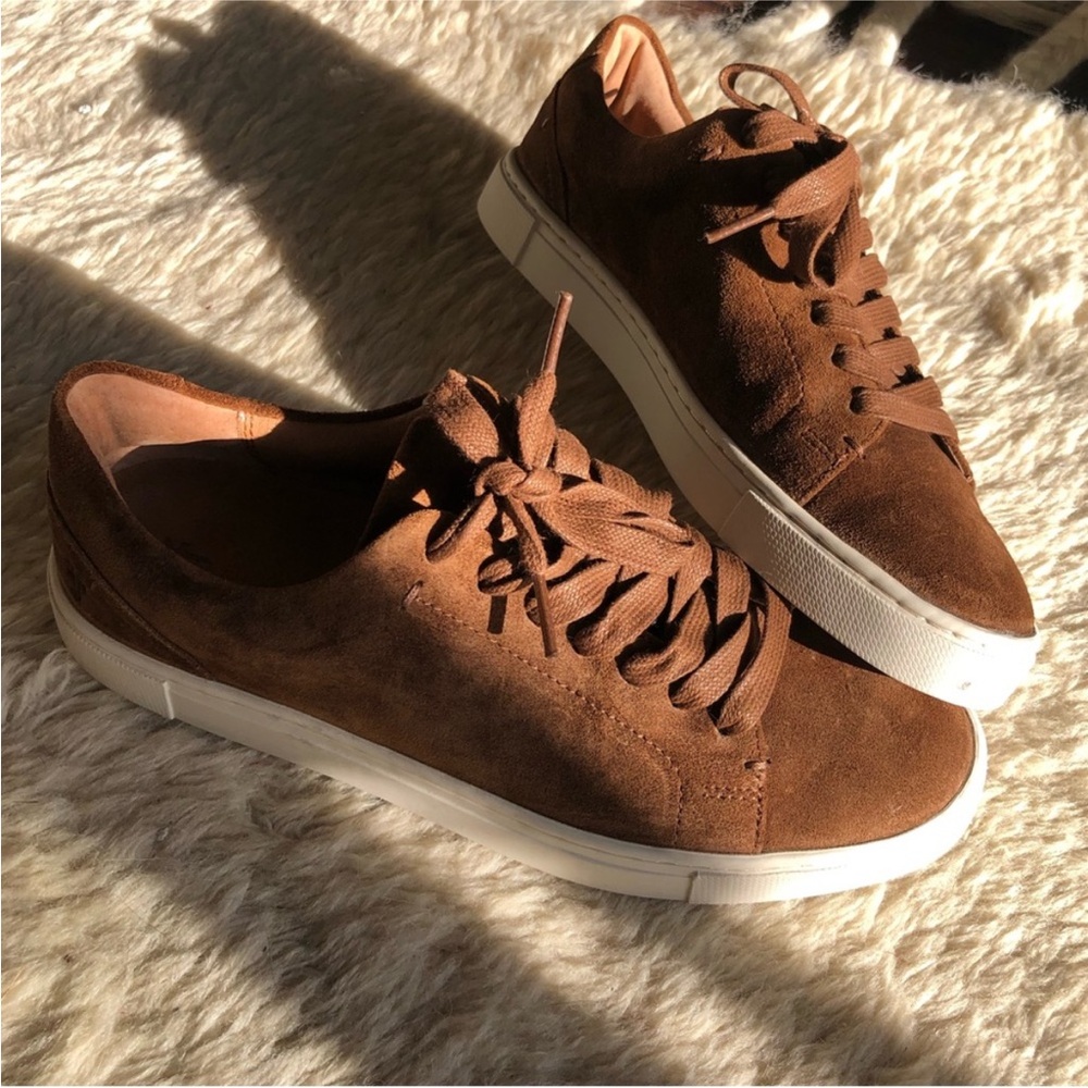 New Frye Ivy Low Lace Suede Sneakers NWOT